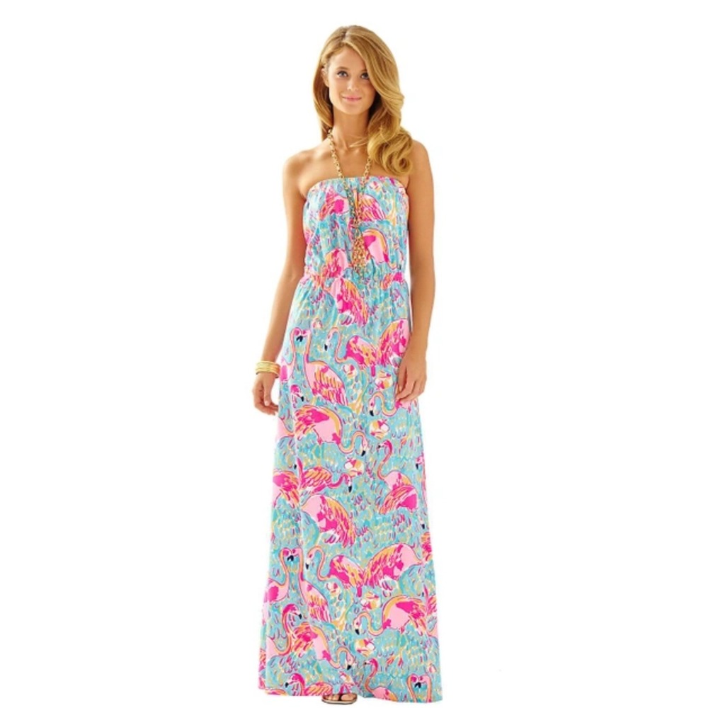 Lilly Pulitzer Marrisa Maxi dress "peel and eat" print size small